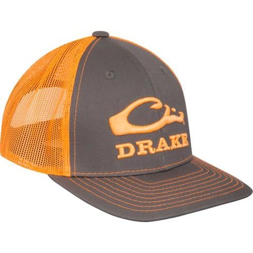 DRAKE Logo Mesh Back Cap Chocolate/Orange OSFM for sale at KYGUNCO.