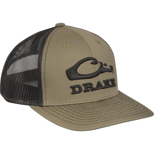 DRAKE Logo Mesh Back Cap Loden/Black OSFM for sale at KYGUNCO.