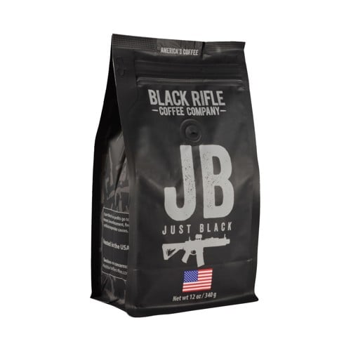 BLACK RIFLE COFFEE Just Black Coffee Medium Roast 12oz Bag for sale at KYGUNCO.