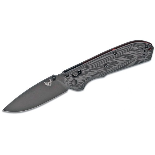 BENCHMADE Freek Folding Knife 3.6" Black Drop Point Blade w/ Black & Grey G10 Handles for sale at KYGUNCO.