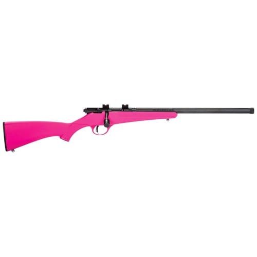 SAVAGE ARMS Rascal FV-SR 22 LR 16.1" Bolt Rifle w/ Threaded Barrel - Pink / Black for sale at KYGUNCO.