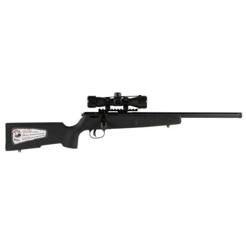 SAVAGE Rascal Target XP 22LR 16.1" 1rd Bolt Rifle w/ 4x32mm Scope & Bipod | Black for sale at KYGUNCO.