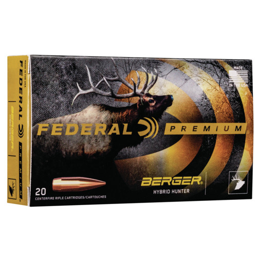 FEDERAL AMMO Berger Hybrid Hunter 30-06 Springfield 168gr Rifle Ammunition | 20 Rounds for sale at KYGUNCO.