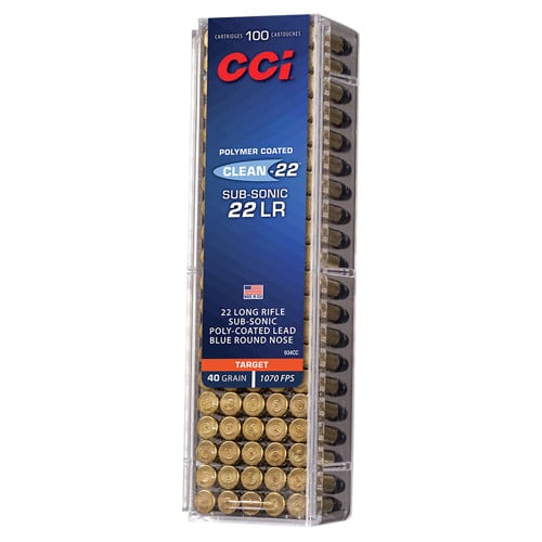 CCI 22 LR SV Target Blue Polycoat 40Gr LRN 100rd for sale at KYGUNCO.