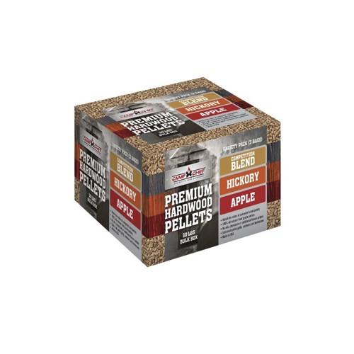 CAMP CHEF Premium Variety Pack (Comp Blend, Apple, Hickory) for sale at KYGUNCO.