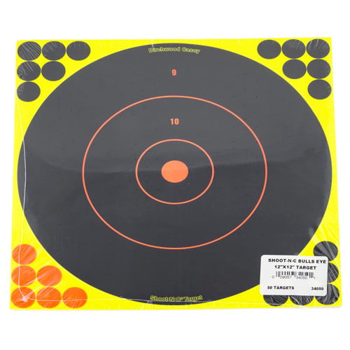 BIRCHWOOD CASEY Shoot-N-C 12" Bull's-eye Target - 50 targets for sale at KYGUNCO.