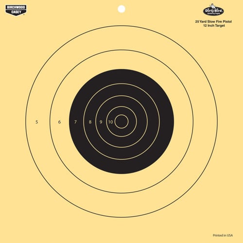 BIRCHWOOD CASEY Dirty Bird 12" 25 Yard Slow Fire Pistol 12 targets for sale at KYGUNCO.