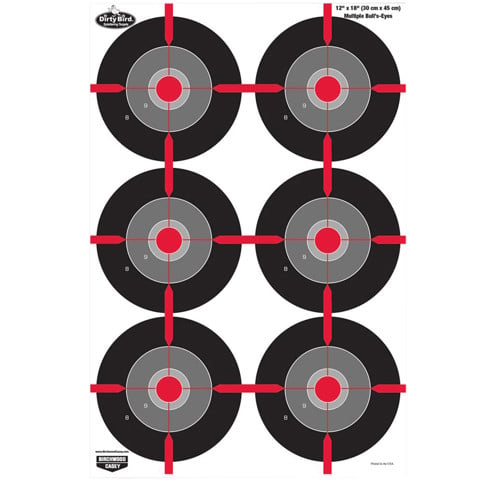 BIRCHWOOD CASEY Dirty Bird 12"x18" Multiple Bull's-Eye 8 targets for sale at KYGUNCO.