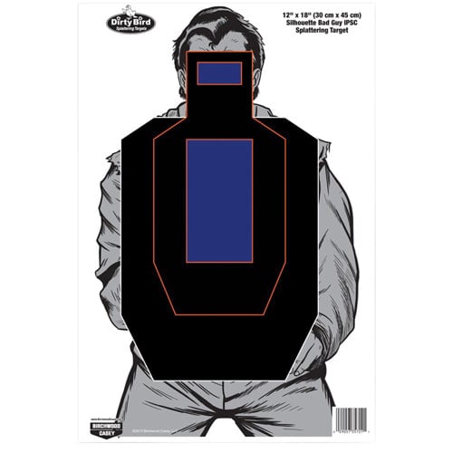 BIRCHWOOD CASEY Dirty Bird 12"x18" 8-Bad Guy IPSC Silhouettes for sale at KYGUNCO.