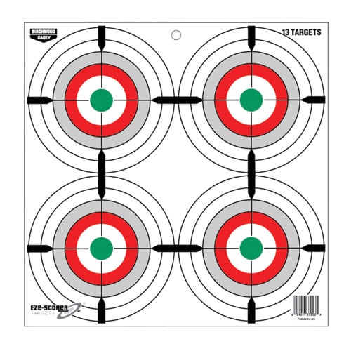 BIRCHWOOD CASEY Eze-Scorer 12" Multiple Bull's-Eye Paper 13 target for sale at KYGUNCO.
