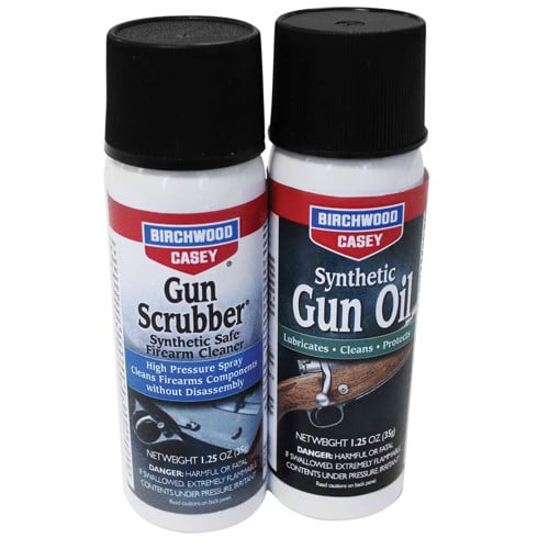 BIRCHWOOD CASEY Gun Scrubber 1.25oz /Syn Gun Oil 1.25oz Combo Pack for sale at KYGUNCO.
