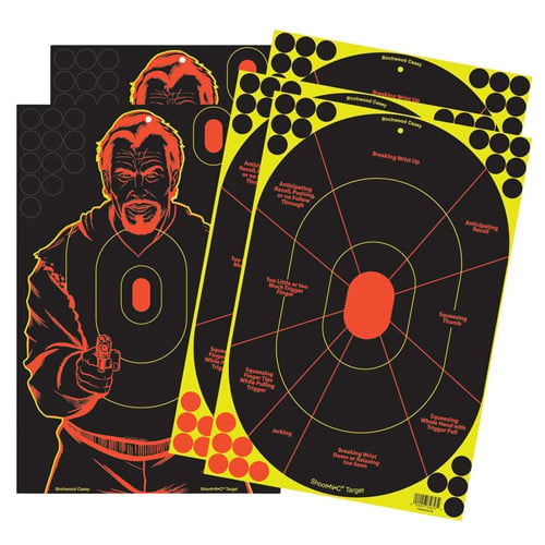 BIRCHWOOD CASEY Shoot-N-C 12"x18" 3-Handgun Trainer & 2-Bad Guy for sale at KYGUNCO.