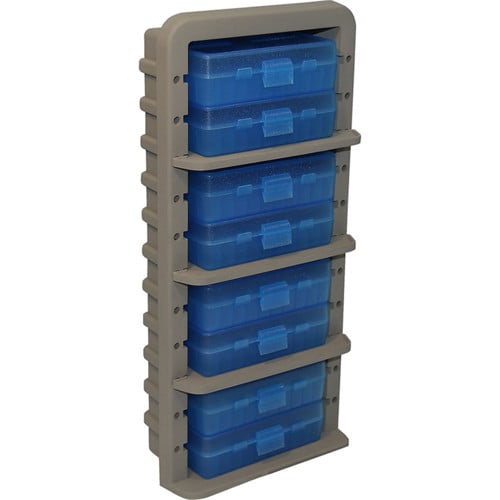 MTM Case Gard AR9M Ammo Rack w/ 8 P50-9M-24 Ammo Boxes | Dark Earth & Blue for sale at KYGUNCO.