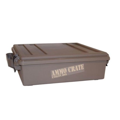 MTM Ammo Crate Utility Box - 19"x15.75"x5.25" Dk Earth for sale at KYGUNCO.