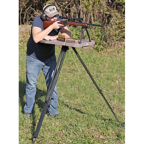 MTM High-Low Shooting Table Dk Earth for sale at KYGUNCO.