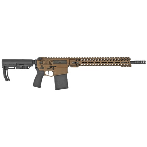 POF Revolution DI 308 Win 16.5" 20rd Semi-Auto Rifle w/ Fluted Barrel - Blck / Burnt Bronze for sale at KYGUNCO.
