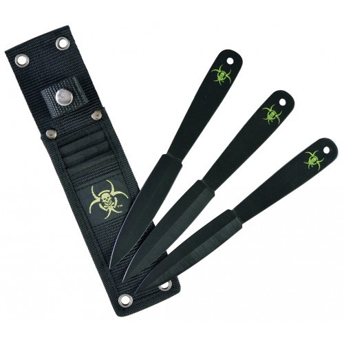 RUKO Double Edge 3 Pc Spear Point Throwing Knife Set for sale at KYGUNCO.