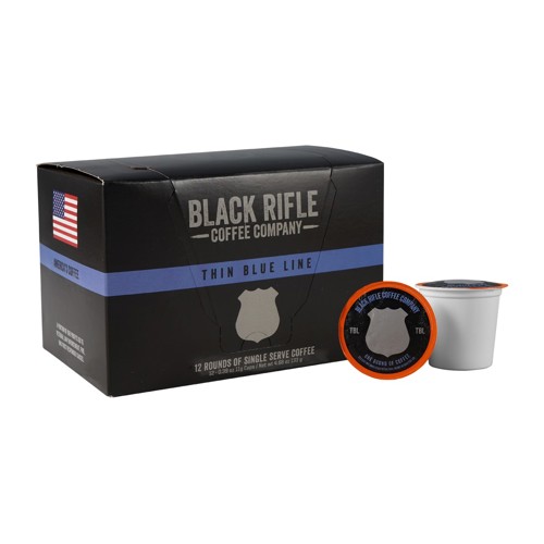 BLACK RIFLE COFFEE Thin Blue Line Coffee 12 Single Serve Medium Roast for sale at KYGUNCO.