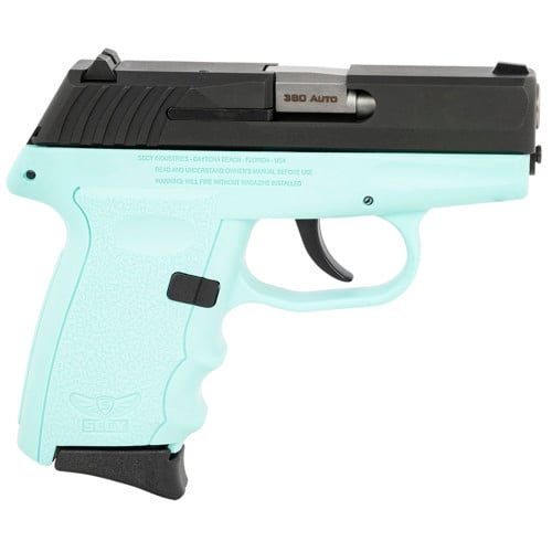 SCCY INDUSTRIES CPX-3CB 380ACP 2.96" 10rd Pistol - Sky Blue / Black for sale at KYGUNCO.