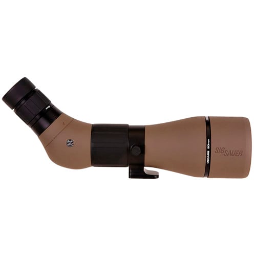 SIG SAUER Oscar8 27-55X80mm, HDX LENS, ANGLED EYEPIECE, FDE for sale at KYGUNCO.