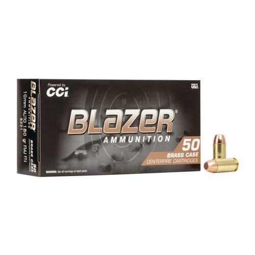 BLAZER AMMO Brass 10MM 180gr Full Metal Jacket Ammunition | 50 Rounds