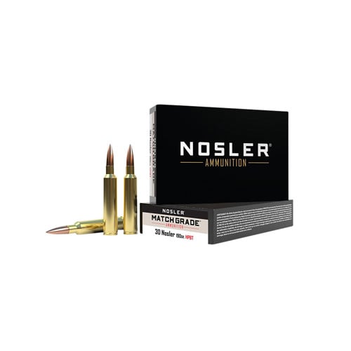 NOSLER Custom Competition 30 Nosler 190gr Brass Ammunition | 20 Rounds for sale at KYGUNCO.