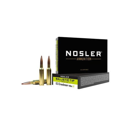 NOSLER Ballistic Tip 6.5 Creedmoor 140gr Ammunition | 20 Rounds for sale at KYGUNCO.