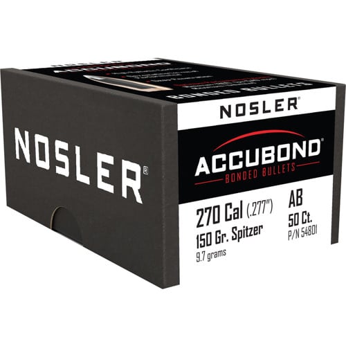 NOSLER Reloading Bullets  AccuBond 270 Cal 150 Grain 50rd for sale at KYGUNCO.