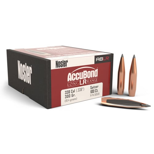 NOSLER Reloading Bullets ABLR 338 Cal 300 Grain SP 100rd for sale at KYGUNCO.