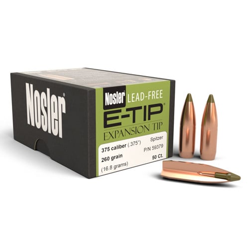 NOSLER Reloading Bullets  E-Tip 375 Cal 260 Grain 50rd for sale at KYGUNCO.