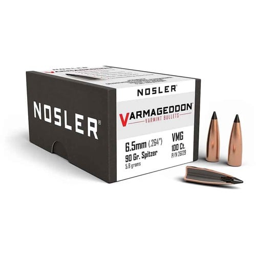 NOSLER Reloading Bullets 6.5mm 90 Grain Varmageddon FB Tipped 100rd for sale at KYGUNCO.