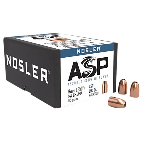 NOSLER Reloading Bullets 9mm .355 147 Grain JHP 250rd for sale at KYGUNCO.