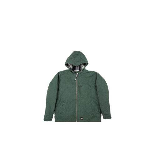 BERNE WORKWEAR Quarry Flannel Lined Mens Hooded Coat Forest Green for sale at KYGUNCO.