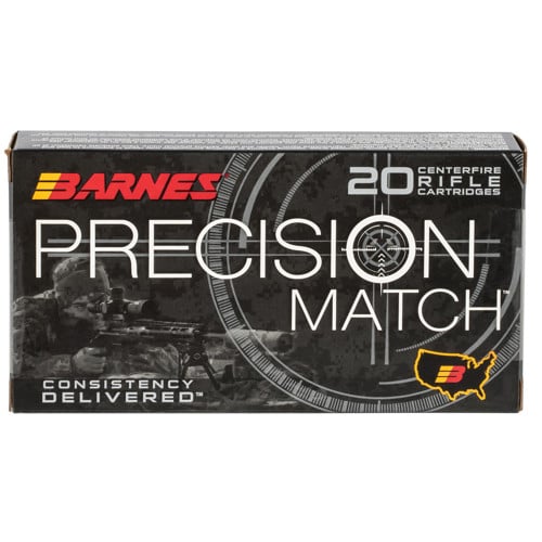 BARNES AMMO Precision Match 260 Rem 140gr Open Tip Boat Tail Ammunition | 20 Rounds for sale at KYGUNCO.
