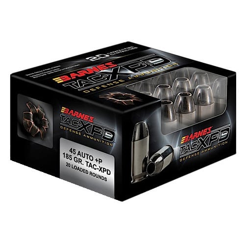 BARNES AMMO TAC-XPD Defnese 45 ACP +P 185gr Ammunition | 20 Rounds for sale at KYGUNCO.