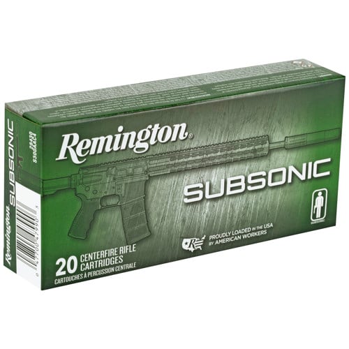 REMINGTON Subsonic 300 AAC Blackout 220gr Open Tip Flat Base Ammunition | 20 Rounds for sale at KYGUNCO.
