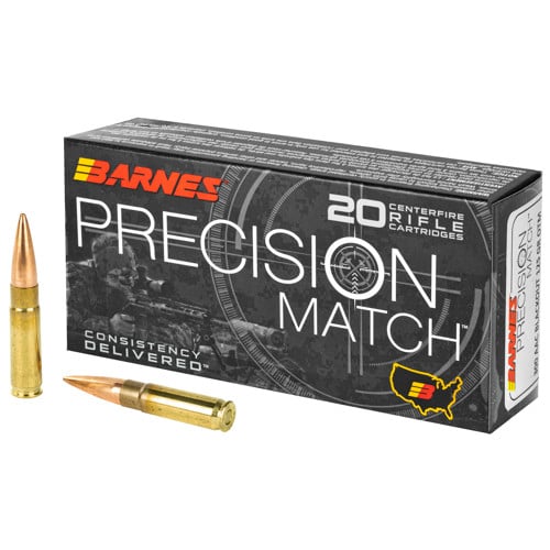 BARNES AMMO Precision Match 300 AAC Blackout 125gr Open Tip Rifle Ammunition | 20 Rounds for sale at KYGUNCO.