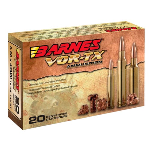 BARNES AMMO 5.56x45 VOR-TX TSX BT 70Gr 20rd for sale at KYGUNCO.