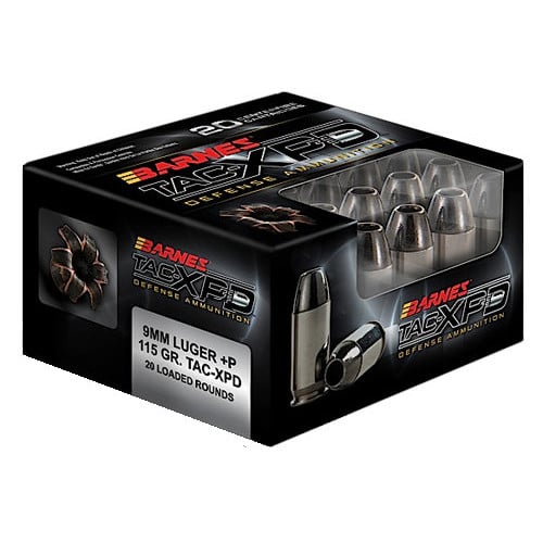 BARNES AMMO TAC-XPD Defense 9mm +P 115gr Ammunition | 20 Rounds for sale at KYGUNCO.