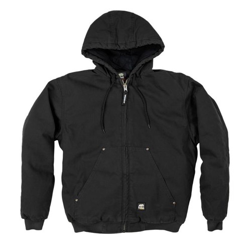BERNE WORKWEAR Original Washed Hooded Jacket Black for sale at KYGUNCO.
