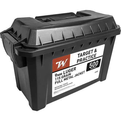 WINCHESTER AMMO 9mm 115Gr FMJ USA Ammo Can 500rd for sale at KYGUNCO.