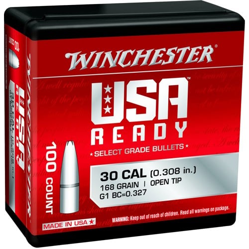 WINCHESTER AMMO Reloading Bullets  Open Tip 308 Cal 16 Grain 100rd for sale at KYGUNCO.