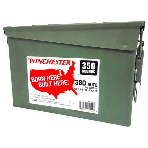 WINCHESTER AMMO 380 ACP 95Gr FMJ Ammo Can 350rd for sale at KYGUNCO.
