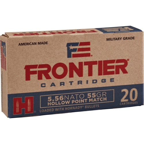 HORNADY 5.56 NATO Frontier 55Gr Hollow Point Match 150rd for sale at KYGUNCO.