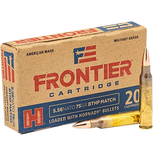 HORNADY 5.56 NATO Frontier 75Gr BTHP Match 20rd for sale at KYGUNCO.