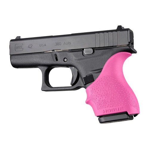 HOGUE HandAll Beavertail Grip Sleeve Glock 42, 43 Pink for sale at KYGUNCO.