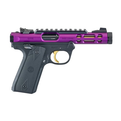 RUGER Mark IV 22/45 Lite 22LR 4.4" 10rd Pistol w/ Threaded Barrel | Purple for sale at KYGUNCO.