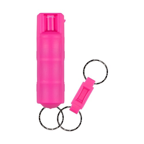 SABRE Max Strength Pepper Spray Pink Flip Top Keychain for sale at KYGUNCO.