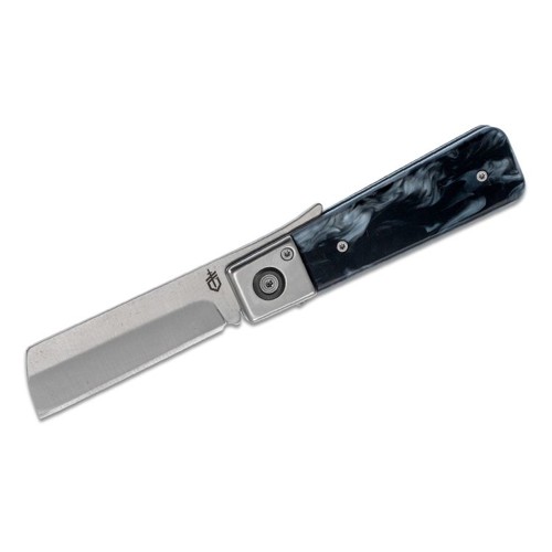 GERBER KNIVES Jukebox Flipper Knife 2.7" Sheepsfoot Blade w/ Marble Acrylic Handles for sale at KYGUNCO.