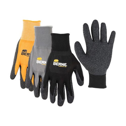 BERNE WORKWEAR Lightweight Dipped Gloves 3pk Black for sale at KYGUNCO.